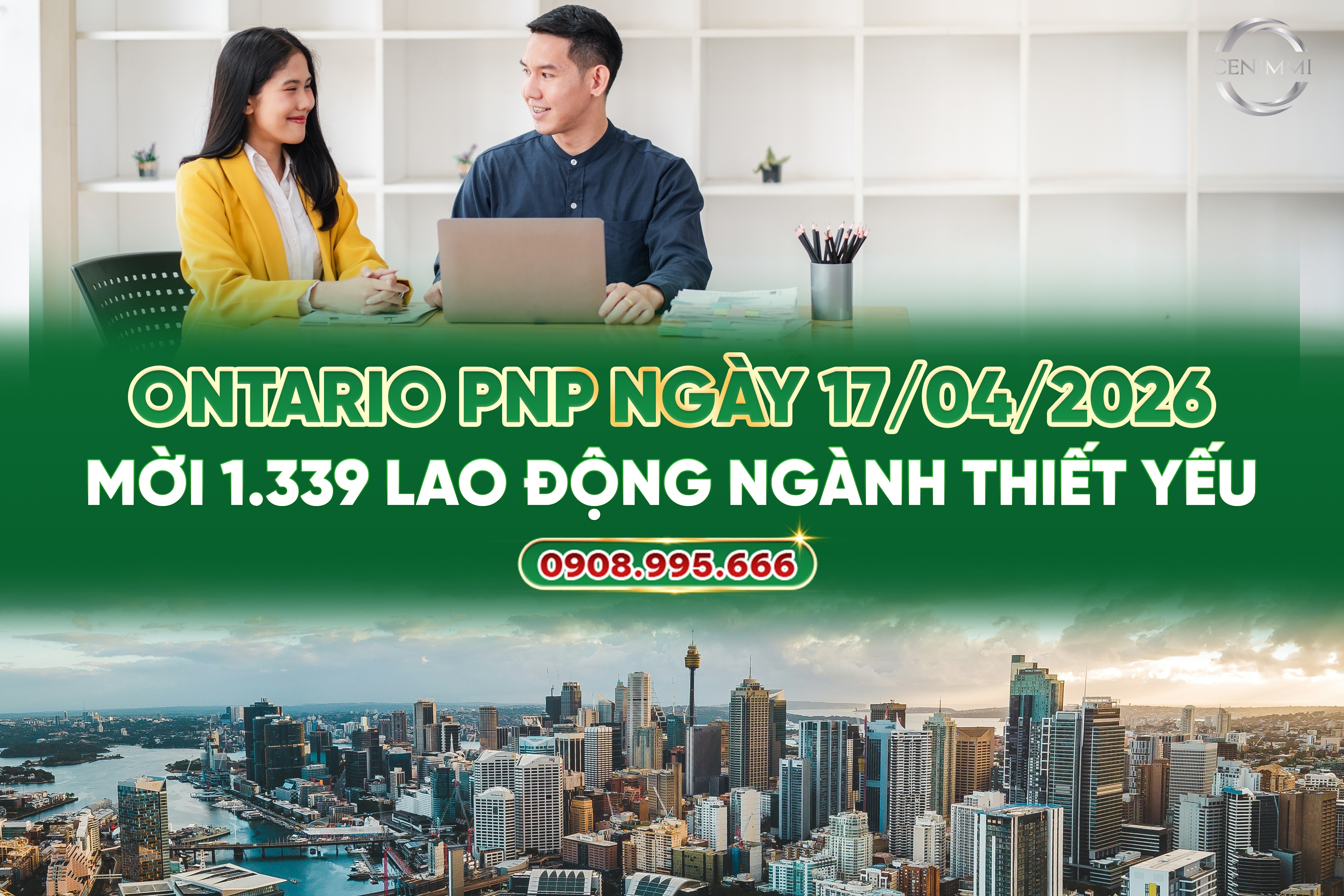 Ontario PNP ngày 17/04/2026 mời 1.339 lao động ngành thiết yếu