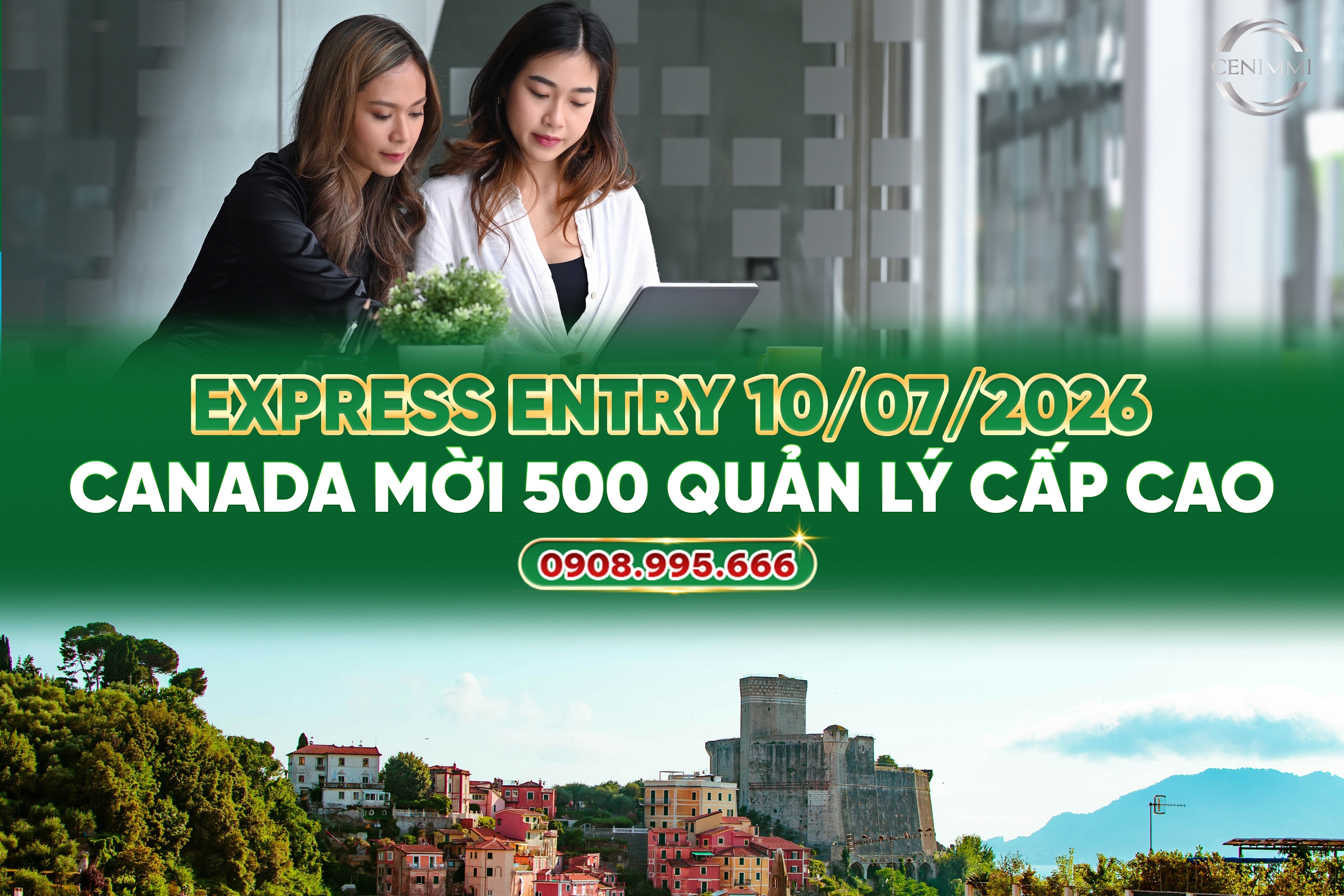 Express Entry 10/07/2026: Canada mời 500 quản lý cấp cao