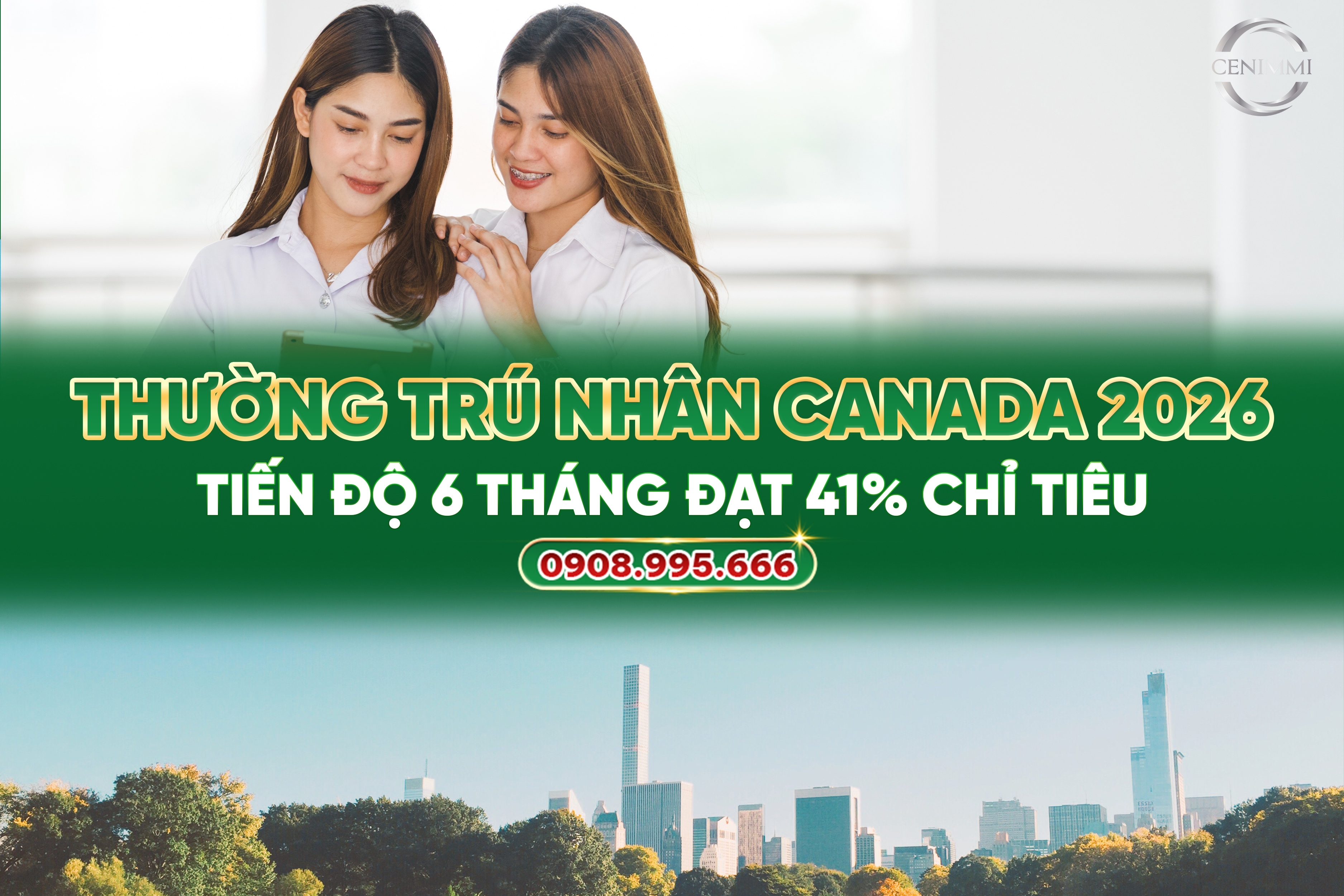 Thường trú nhân Canada 2026: Tiến độ 6 tháng đạt 41% chỉ tiêu