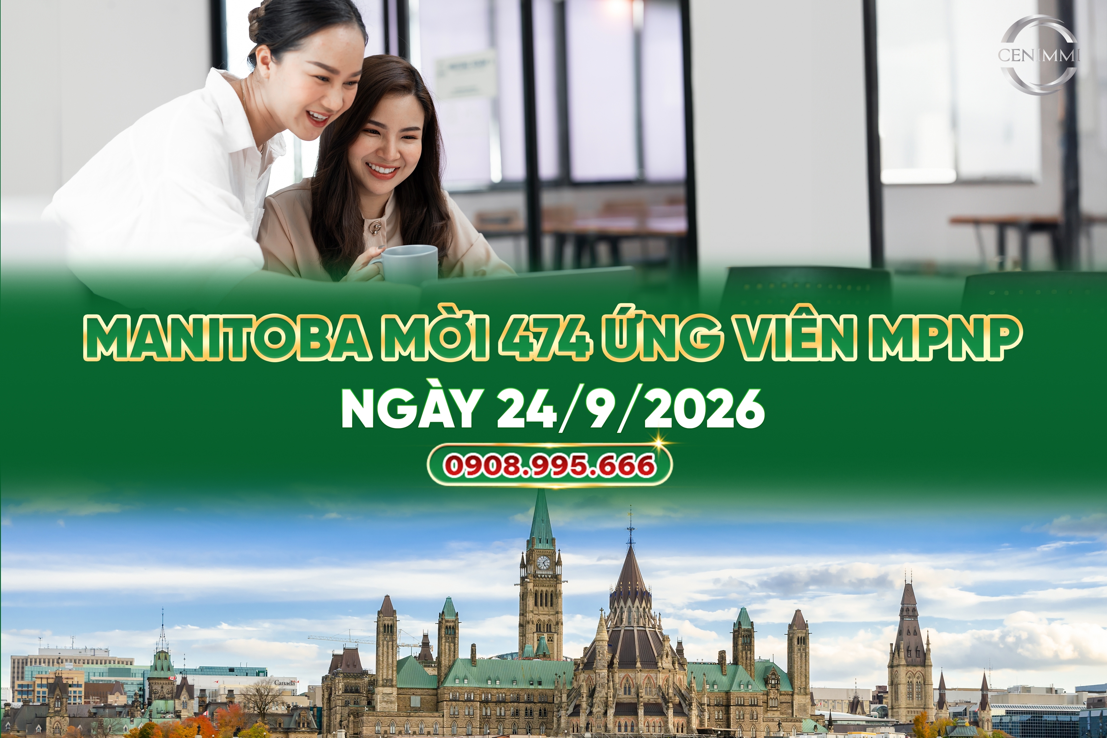 Manitoba mời 474 ứng viên MPNP ngày 24/9/2026