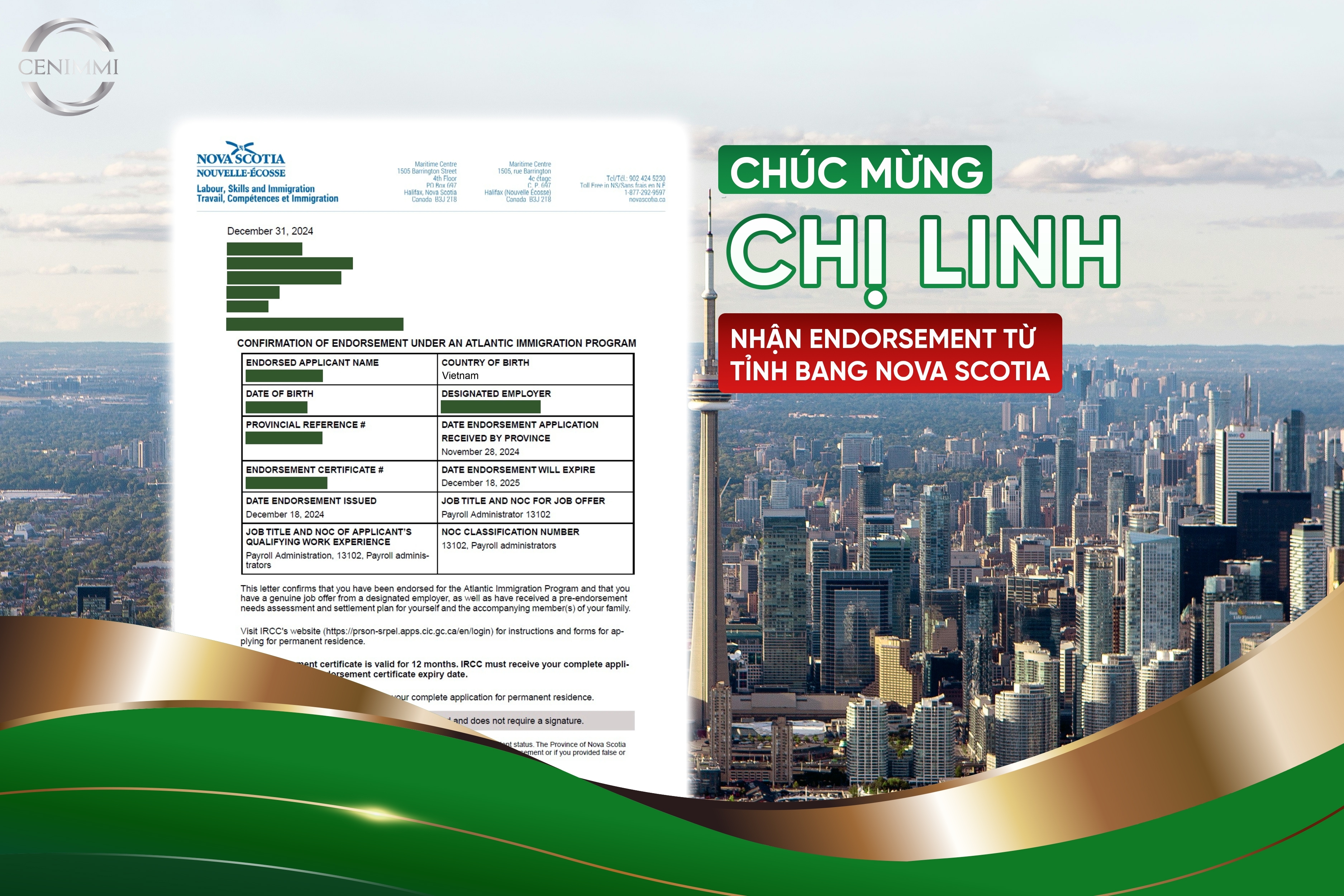 Chị Linh – Hành trình định cư Canada từ cái gật đầu của Nova Scotia