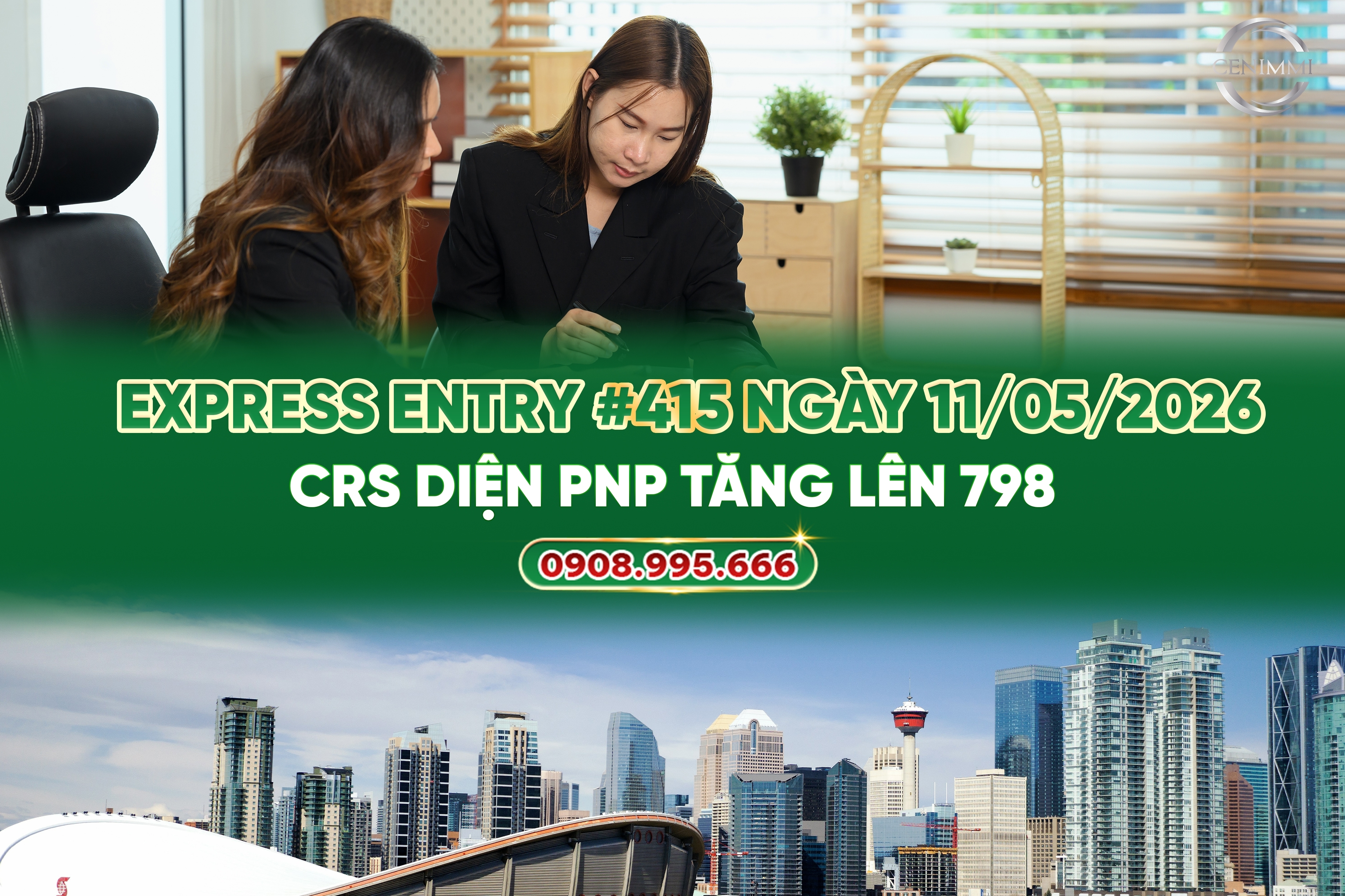 Express Entry #415 ngày 11/05/2026: CRS diện PNP tăng lên 798