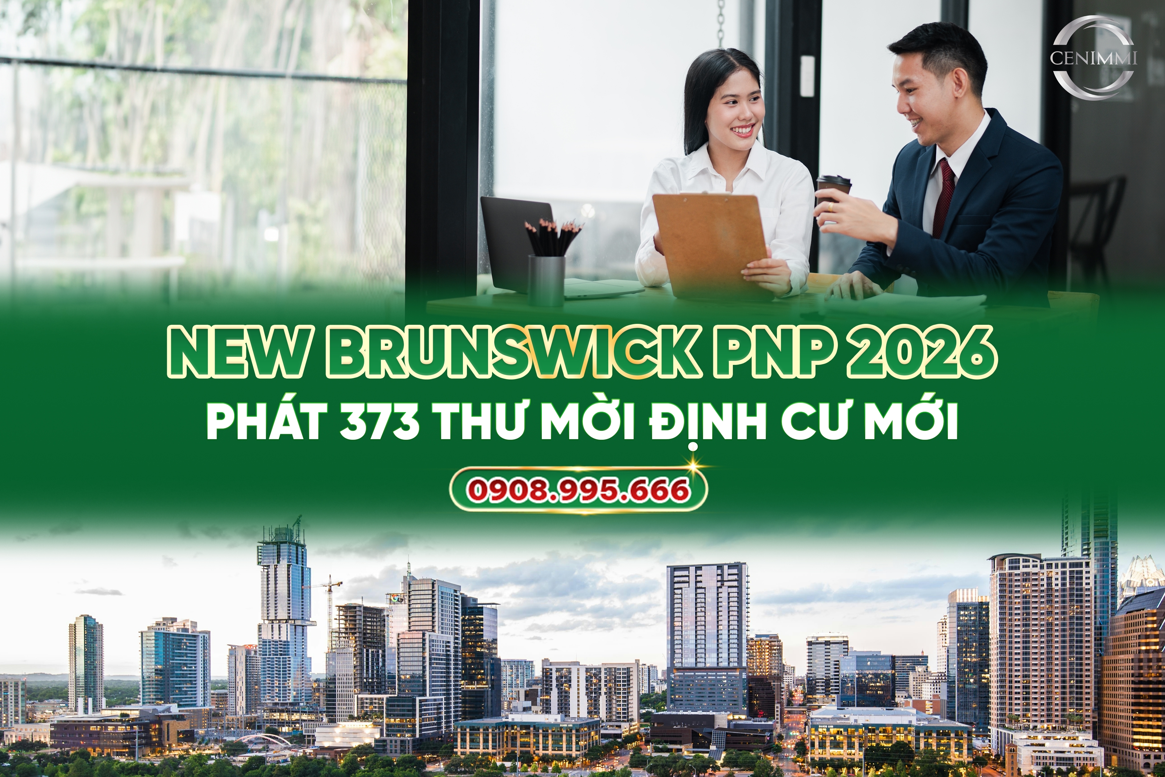 New Brunswick PNP 2026 phát 373 thư mời định cư mới