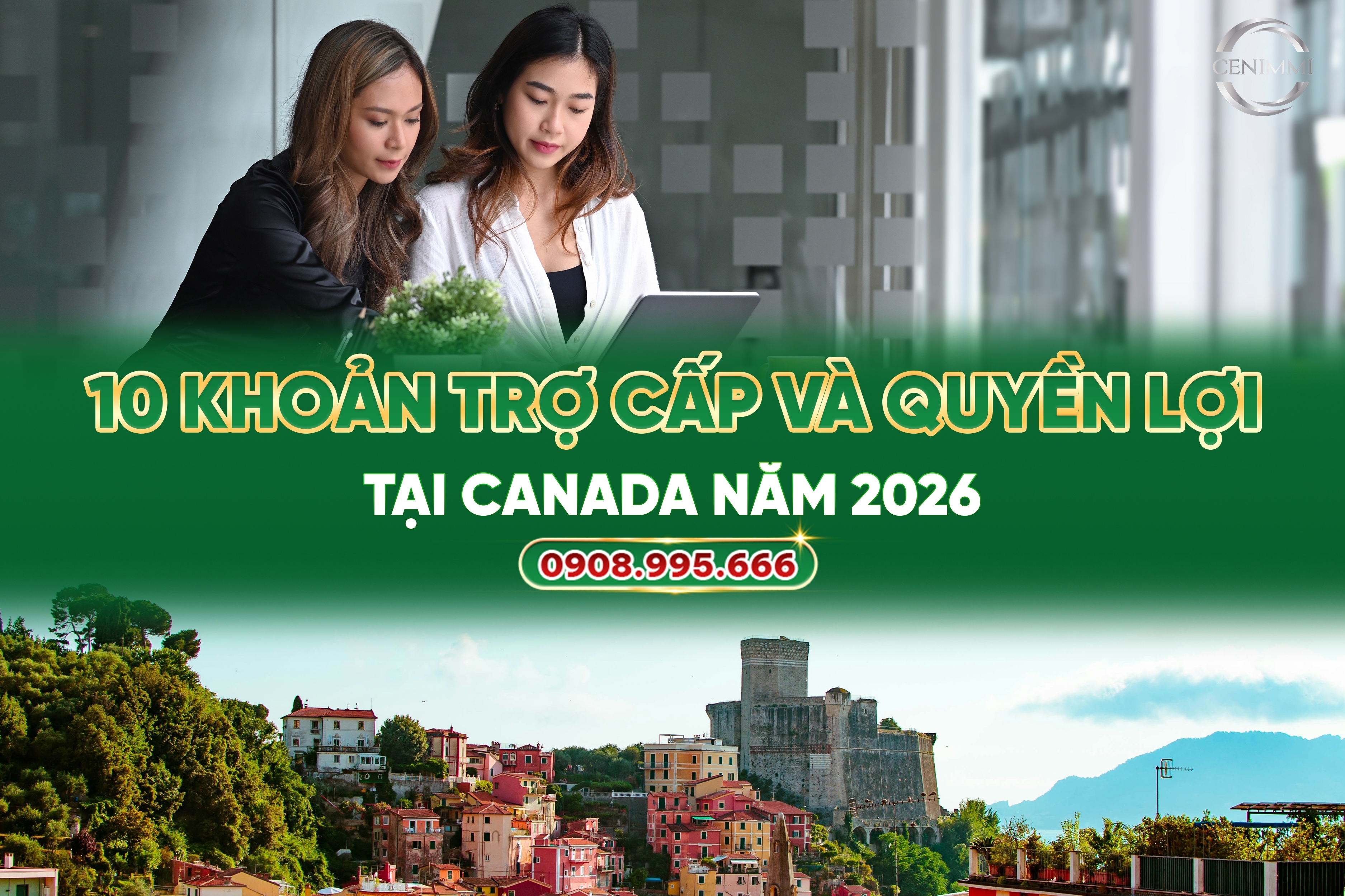 10 khoản trợ cấp và quyền lợi tại Canada năm 2026