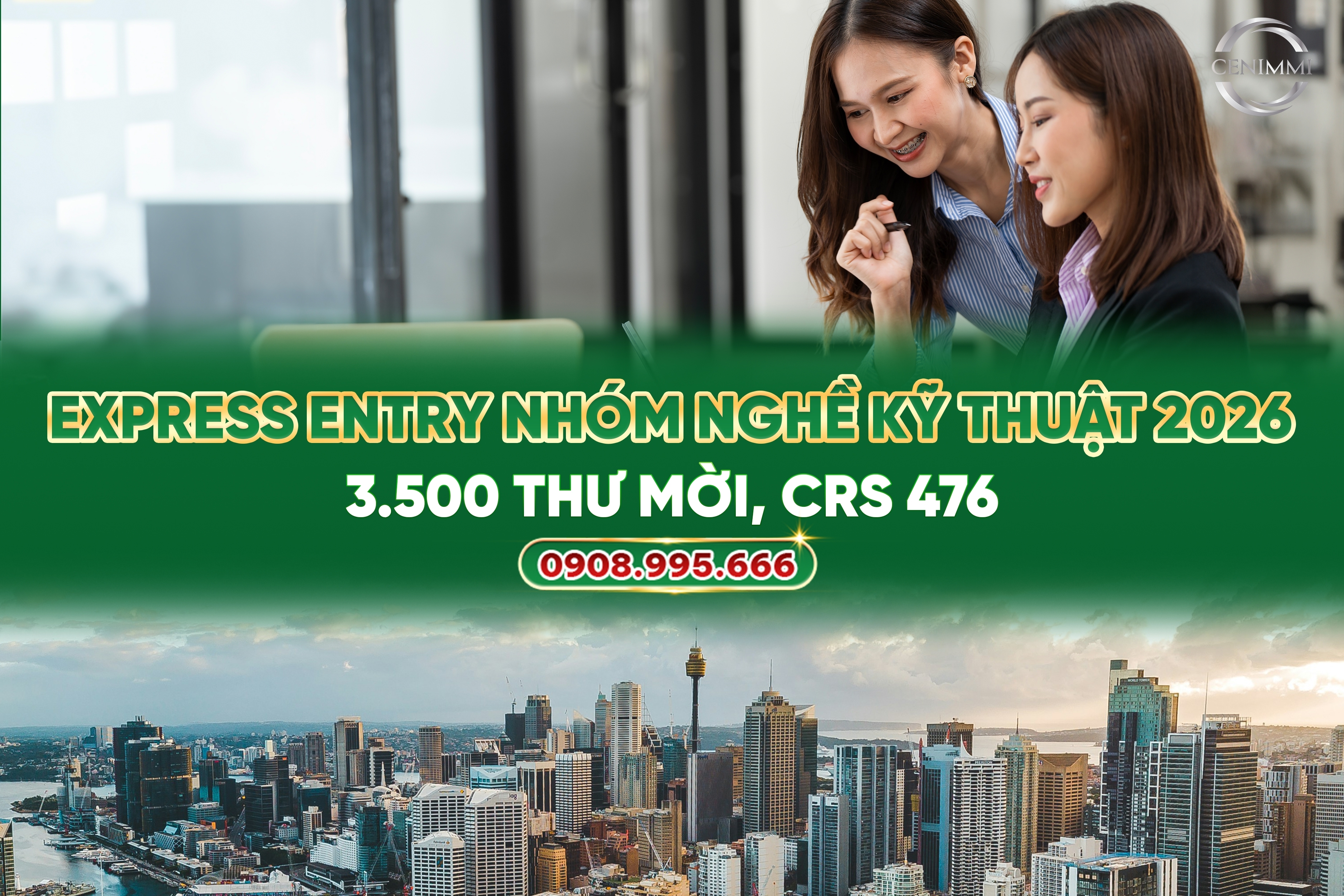 Express Entry nhóm nghề kỹ thuật 2026: 3.500 thư mời, CRS 476
